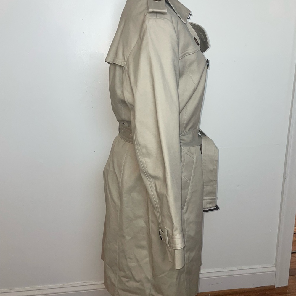 Vintage Classic Beige khaki Trench Coat Liz Claiborne Removable liner large - Picture 4 of 12